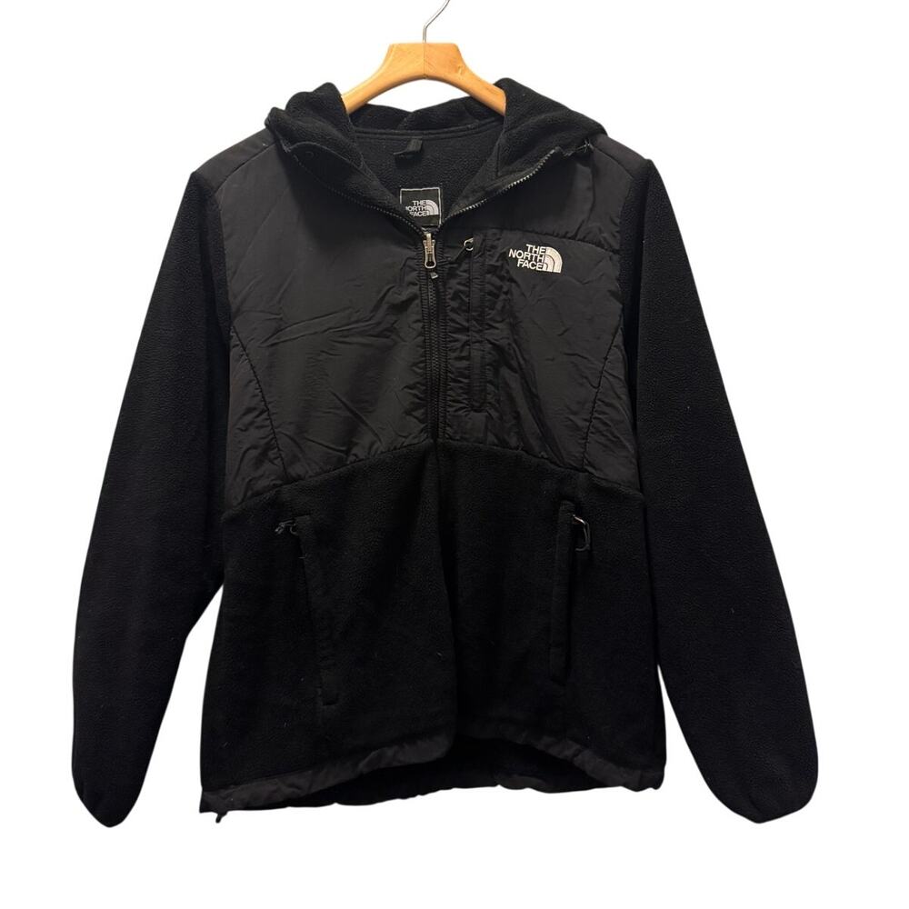 The North Face Women's Hooded Jacket Fleece Recycled Full Zip Black Size Large